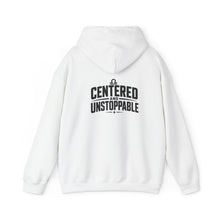 Load image into Gallery viewer, Libra Zodiac Symbol Hoodie | Centered and Unstoppable back print