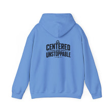 Load image into Gallery viewer, Libra Zodiac Symbol Hoodie | Centered and Unstoppable back print