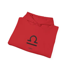 Load image into Gallery viewer, Libra Zodiac Symbol Hoodie | Centered and Unstoppable back print