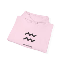 Load image into Gallery viewer, Aquarius Zodiac Symbol Hoodie | Original Since Birth (Back Print)
