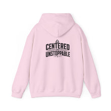Load image into Gallery viewer, Libra Zodiac Symbol Hoodie | Centered and Unstoppable back print