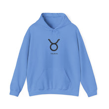 Load image into Gallery viewer, Taurus Zodiac Symbol Hoodie | Rich Energy Only Back Design
