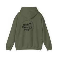 Load image into Gallery viewer, Taurus Zodiac Symbol Hoodie | Rich Energy Only Back Design
