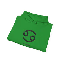 Load image into Gallery viewer, Cancer Zodiac Symbol Hoodie | Rooted In Peace Back Print
