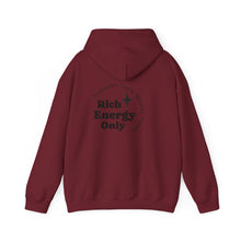 Load image into Gallery viewer, Taurus Zodiac Symbol Hoodie | Rich Energy Only Back Design
