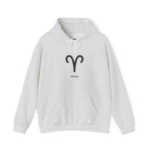 Load image into Gallery viewer, Aries Zodiac Ram Symbol Hoodie | The Blueprint (Back Print)
