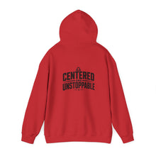 Load image into Gallery viewer, Libra Zodiac Symbol Hoodie | Centered and Unstoppable back print
