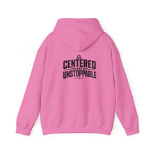 Load image into Gallery viewer, Libra Zodiac Symbol Hoodie | Centered and Unstoppable back print
