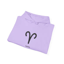 Load image into Gallery viewer, Aries Zodiac Ram Symbol Hoodie | The Blueprint (Back Print)
