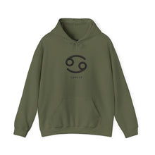 Load image into Gallery viewer, Cancer Zodiac Symbol Hoodie | Rooted In Peace Back Print
