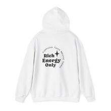 Load image into Gallery viewer, Taurus Zodiac Symbol Hoodie | Rich Energy Only Back Design
