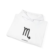 Load image into Gallery viewer, Scorpio Zodiac Symbol Hoodie | Strategic By Nature Back Design
