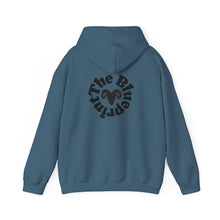 Load image into Gallery viewer, Aries Zodiac Ram Symbol Hoodie | The Blueprint (Back Print)
