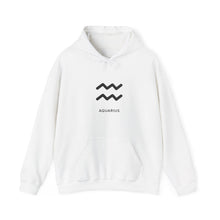 Load image into Gallery viewer, Aquarius Zodiac Symbol Hoodie | Original Since Birth (Back Print)
