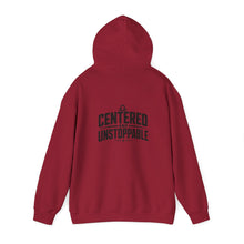 Load image into Gallery viewer, Libra Zodiac Symbol Hoodie | Centered and Unstoppable back print
